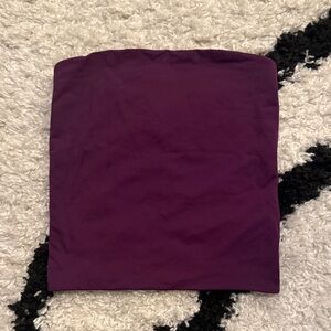 Aritzia Strapless Crop Top in Plum